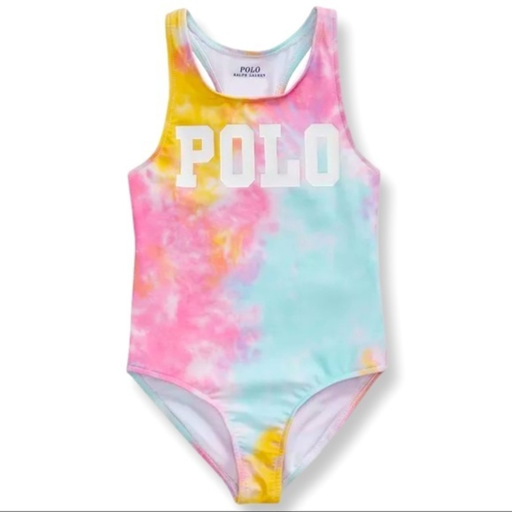 Polo Toddler Girls Tie-Dye One-Piece Swimsuit